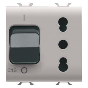 INTERLOCKED SWITCHED SOCKET-OUTLET-2P+E 16A P17 P11-WITH