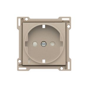 Afwerkingsset stopcontact randaarde besch/spanning champagne