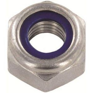 Zeskantmoer zelfborgend DIN982 M10 RVS A2 AISI304 VVE=100