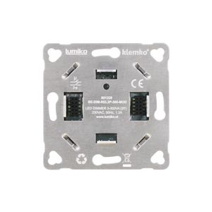 Modulaire 3-draads relais fase-af. dimmer 3-300VA 2-polig