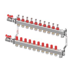 LTV-verdeler vloerverwarming SSM-F 10-groeps RVS