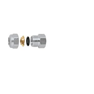 Mechanische koppeling recht 1/2"bn.x15mm sanitair chroom