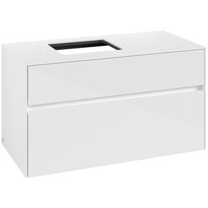 Wastafelonderkast Collaro 1000x548x500mm Glossy White C126B0DH