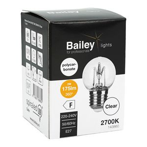 LED-lamp G45 SPIRALED Safe E27 2W (18W) 175lm 827 PC helder