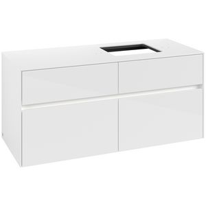 Wastafelonderkast Collaro 1200x548x500mm Glossy White C130B0DH