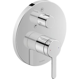 Inbouw eenhendelbadmengkraan chroom m. omstel bev rond C.1 KWC