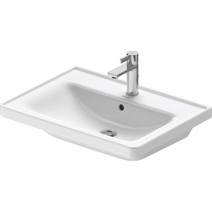 D-NEO #236765 wastafel 650mm wit met kraangat met overloop
