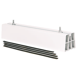 Dakopstelbalk buitenunit AC-kanaal 1000mm kunststof Cremewit