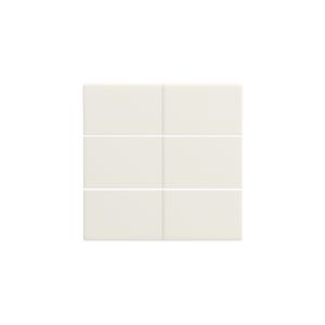 Afwerkingsset voor 6-voudige potentiaalvrije drukknop 24V cotton white textured