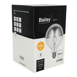 LED-lamp G125 TM SIL FIL E27 DIM 4W 32W 350lm 827 zilver