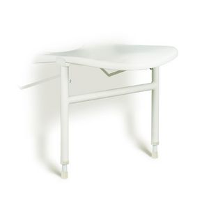 Hulppootset tbv douchezitting dubbel staal gecoat wit