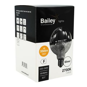 LED-lamp G95 TM SIL FIL E27 DIM 4W 32W 350lm 827 zilver