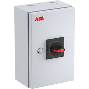 Onderhoudsschakelaar stainless steel, 16A, 6P, zwarte hendel OTR16GB6M