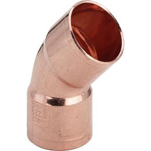 Bocht 45° 108mm koper/blank VVE=3