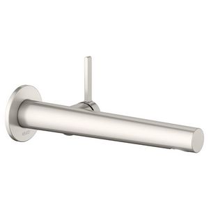 1-hendel wastafelmengkraan UP wandmont. uit. 243mm nikkel geborsteld