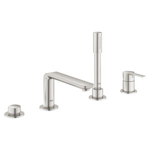 Lineare 4-gats badrandcombinatie supersteel (rvs look)