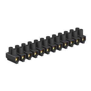 Seriekroonsteen 25,0mm² polypr. zwart VVE=10