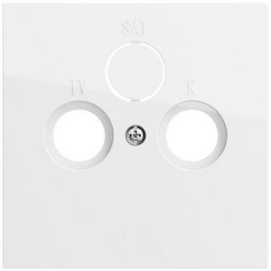 Afdekking coax.antenne-CD System 70 zuiver wit