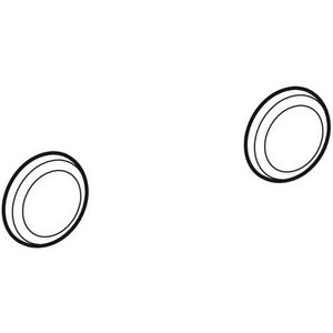 Set a 2st. afdekkapjes chroom tbv urinoir Kerafix