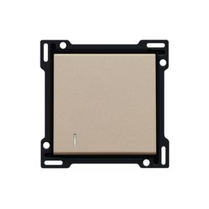 Afwerkingsset lens enkelvoudige schakelaar/knop champagne