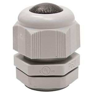 Wartel+lamellen Polyamide 6 M12 Grijze RAL7035 VVE=20