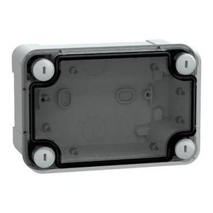 Doos ABS + transparante deksel 138x93x72mm IP66 RAL7 VVE=2