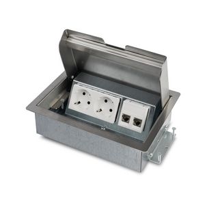 SERVICEBOX 3.0 2x 230V RA 2x CAT6 RVS deksel