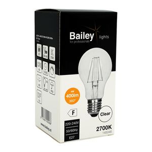 LED-lamp A60 CL FIL E27 DIM 4W 35W 400lm 827 helder