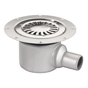 Vloerput Ø155mm RVS304 v.vinyl ZU. 50mm m.vastrooster