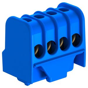 Nulklem met schroefcontact 4x16mm² polyam blauw VVE=10