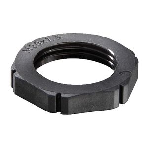Contramoer kunststof M12x1,5 zwart, vlamvertragend DIN 45545 (EMUF12BK) VVE=100