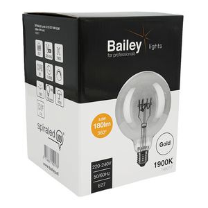 LED-lamp Leslie G125 SPIRALED E27 DIM 3.2W 180lm 919 goud