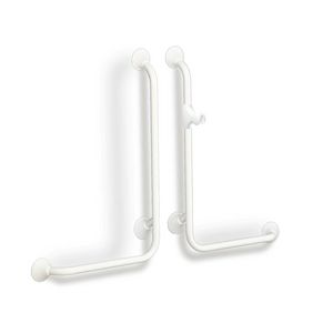 Wandbeugel 90° LI. 560x1130mm RVS gepolijst wit