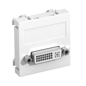 Draagplaat DVI connector schroefaansl. 45x45mm puur wit