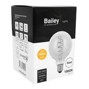 LED-lamp William G95 SPIRALED E27 DIM 3.2W 180lm 919 goud