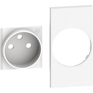 Sierplaat contactdoos 2P + A wit LivingNow