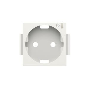 Afwerkingsset geconn. schakelbaar stopcontact+knop white