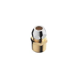 Aansluiting met nippel 1 paar 10mmx3/8" ruw vernikkeld