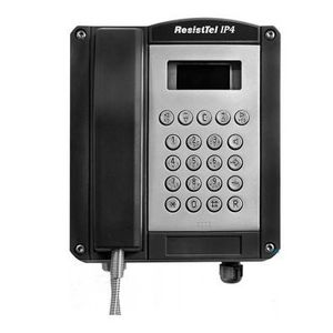 WEERBESTENDIGE TELEFOON RESISTEL IP4 ZWART MET RELAIS + 2X L