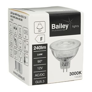LED-lamp MR16 Glass spot GU5.3 12V 2.6W 20W 240lm 830 36D