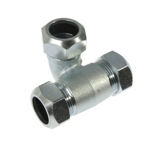 Passeerkoppeling knel messing verzinkt 15x15x15mm 118 VVE=10