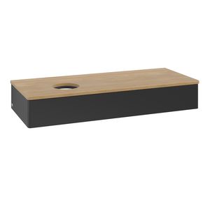 Wastafelonderkast Antao 1200x190x500mm Black Matt Lacquer K11011PD