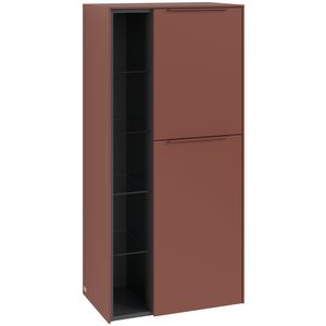 Middenkast SUBWAY 3.0 574x1200x362mm Wine Red C59902AH greep monochroom