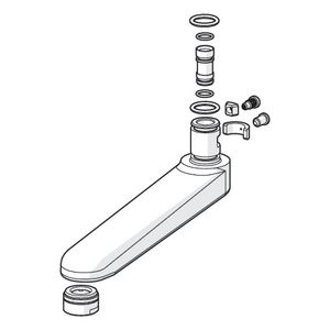 Uitloop 145mm chroom