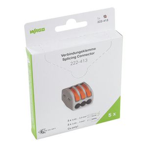 Verbindingsklem met hendels geleiders max. 4mm² gri VVE=5