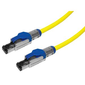 Netwerkkabel / patchkabel CAT8 S/FTP AWG22 mass. LSZH mol. geel 10mtr.