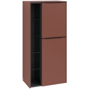 Middenkast SUBWAY 3.0 574x1200x362mm Wine Red C59901AH greep Volcano Black
