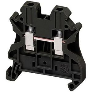 Doorvoer klemmenblok 4mm² 32A Enkel Schroef Zwart VVE=50