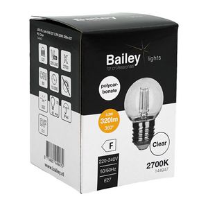 LED-lamp G45 FIL Safe E27 3.2W 30W 320lm 827 PC helder