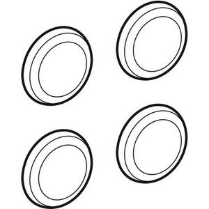 set afdekkappen (4 st.): Zilverkleurig